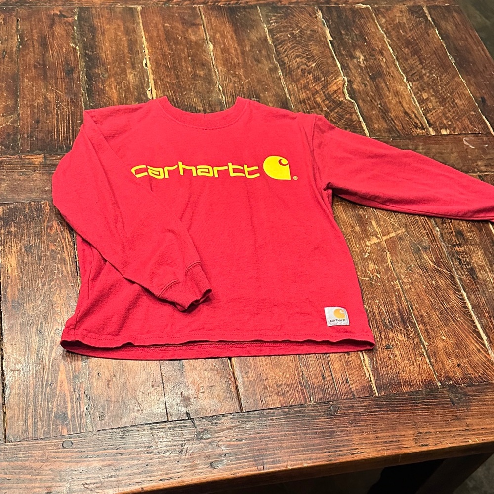 Carhartt Kids Bright Red Long Sleeve Tee